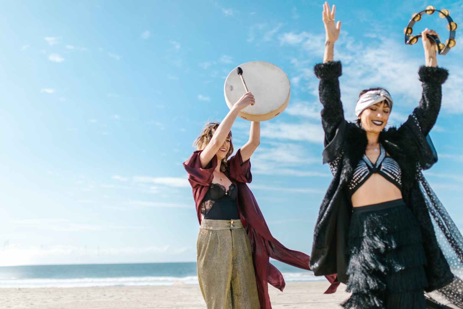 two women dancing together